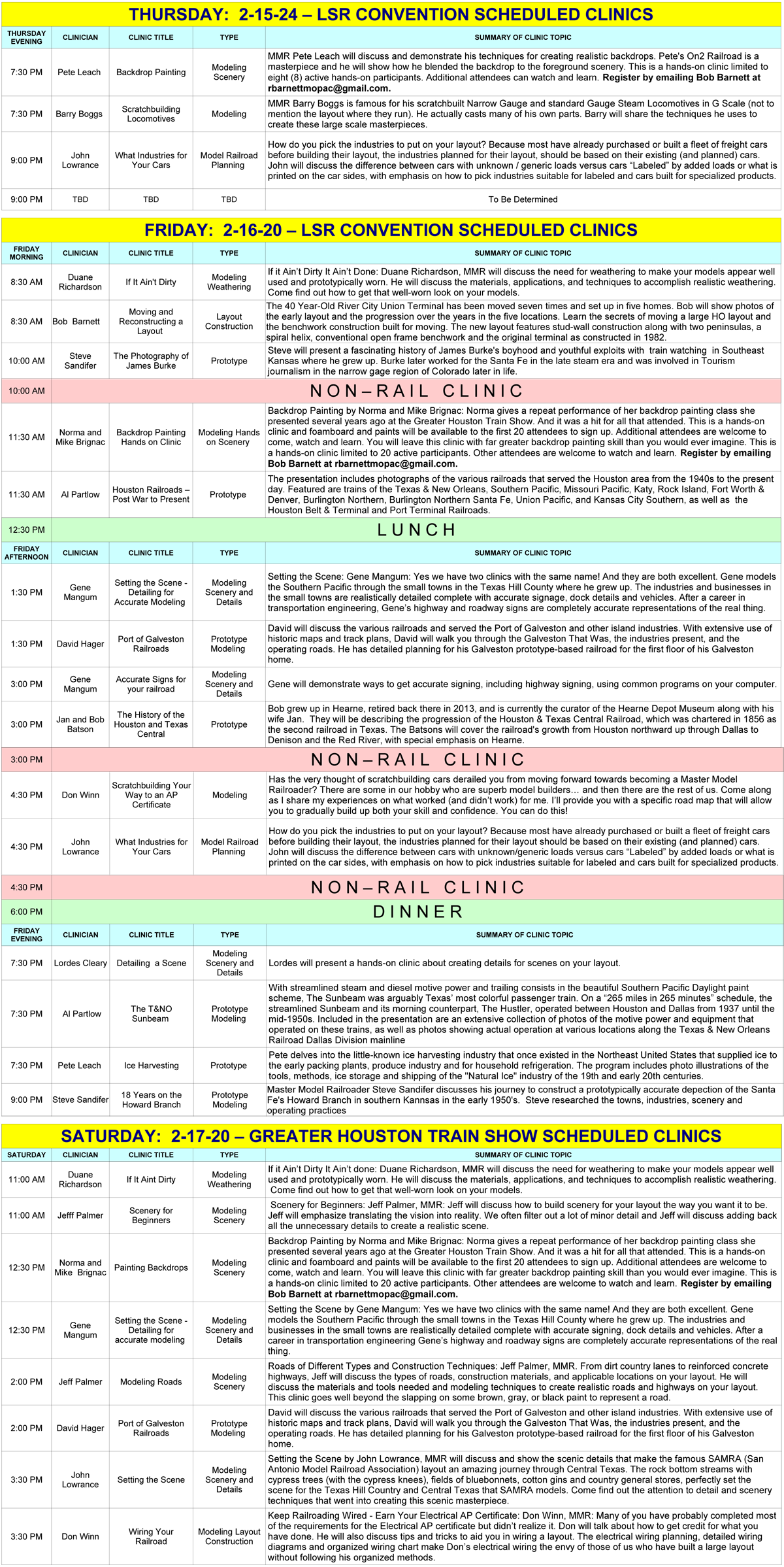 The 2024 NMRA Lone Star Region Convention